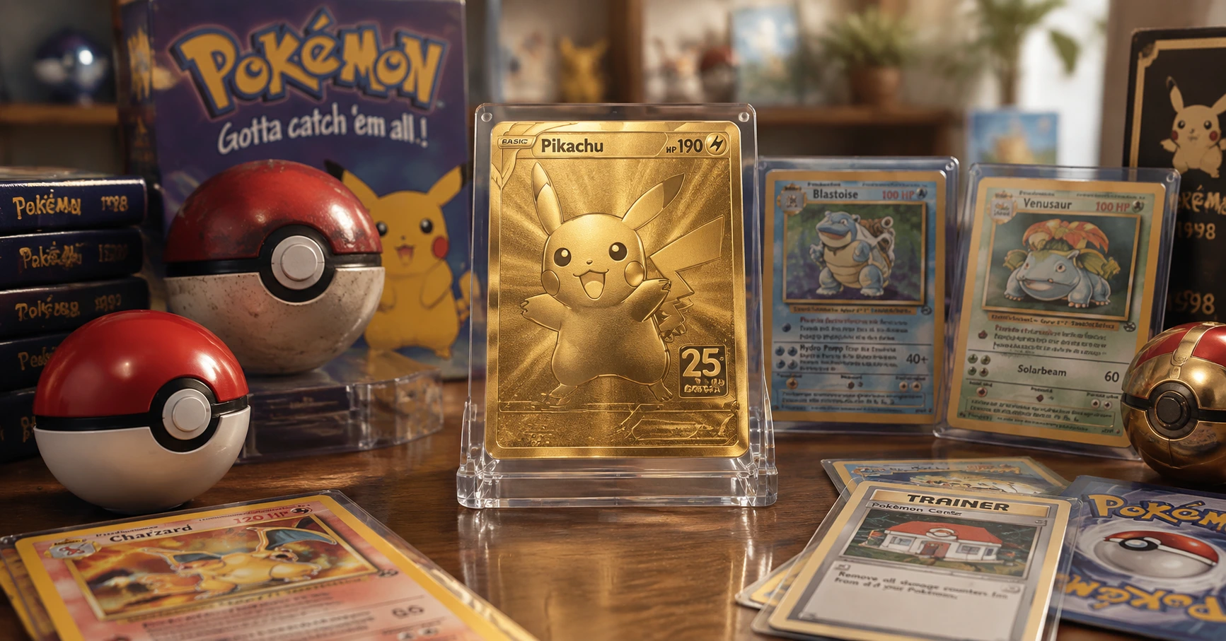 Thẻ Pikachu Kim Loại Vàng Kỷ Niệm 25 Năm: Biểu tượng độc đáo của Pokémon - image 2 Thẻ Pikachu Kim Loại Vàng Kỷ Niệm 25 Năm: Biểu tượng độc đáo của Pokémon - image 2